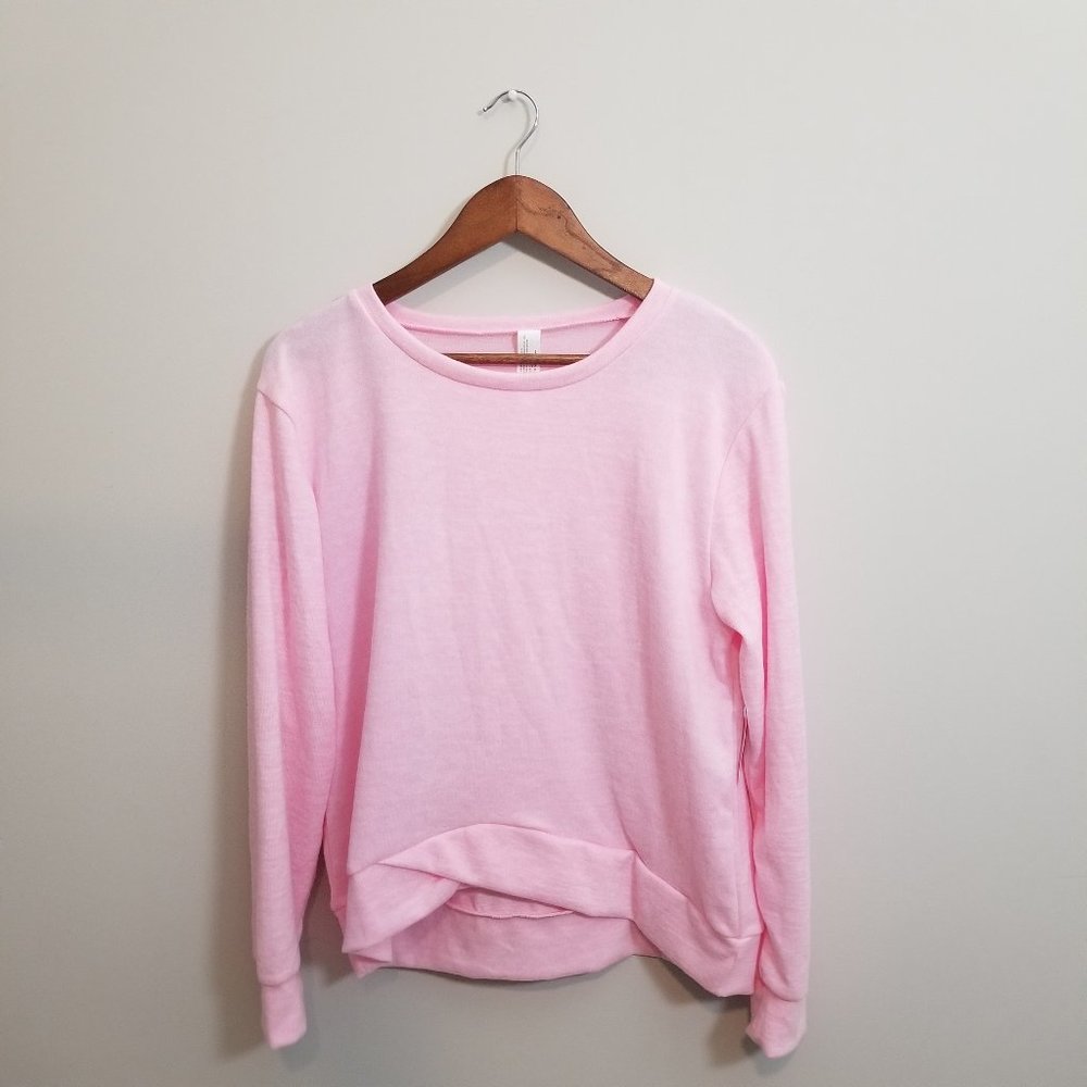 Juniors Long Sleeve Pink  SweatShirt